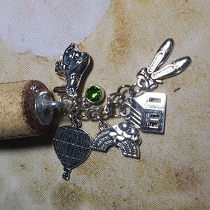Wizard of Oz Wine Cork Key Chain & Purse Charm NWT